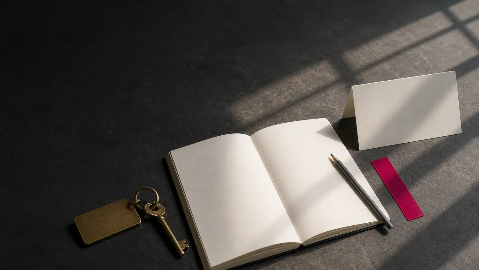 A guest ledger and room key
